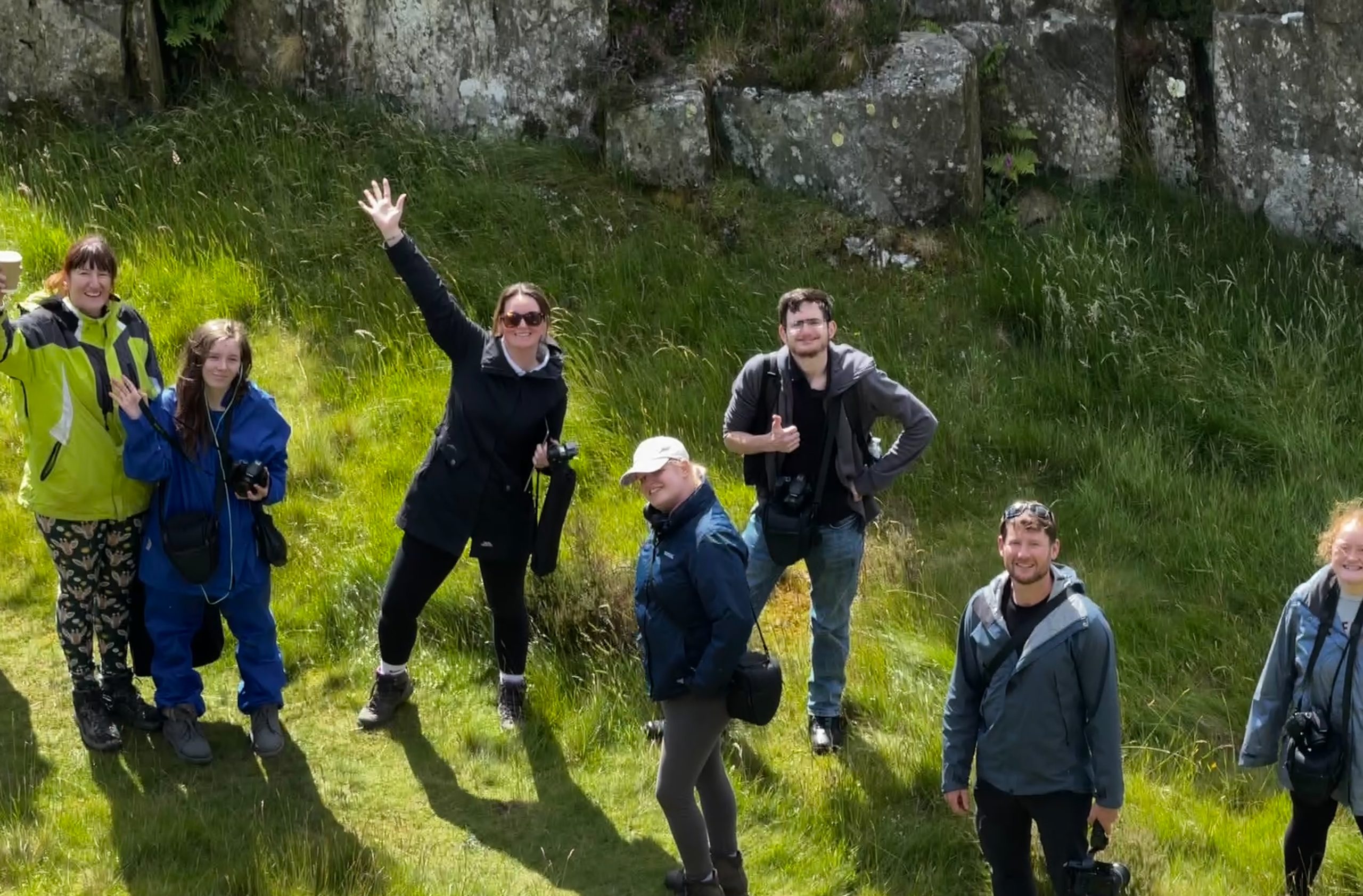 Young volunteers taking part in a TOC outdoor activity.